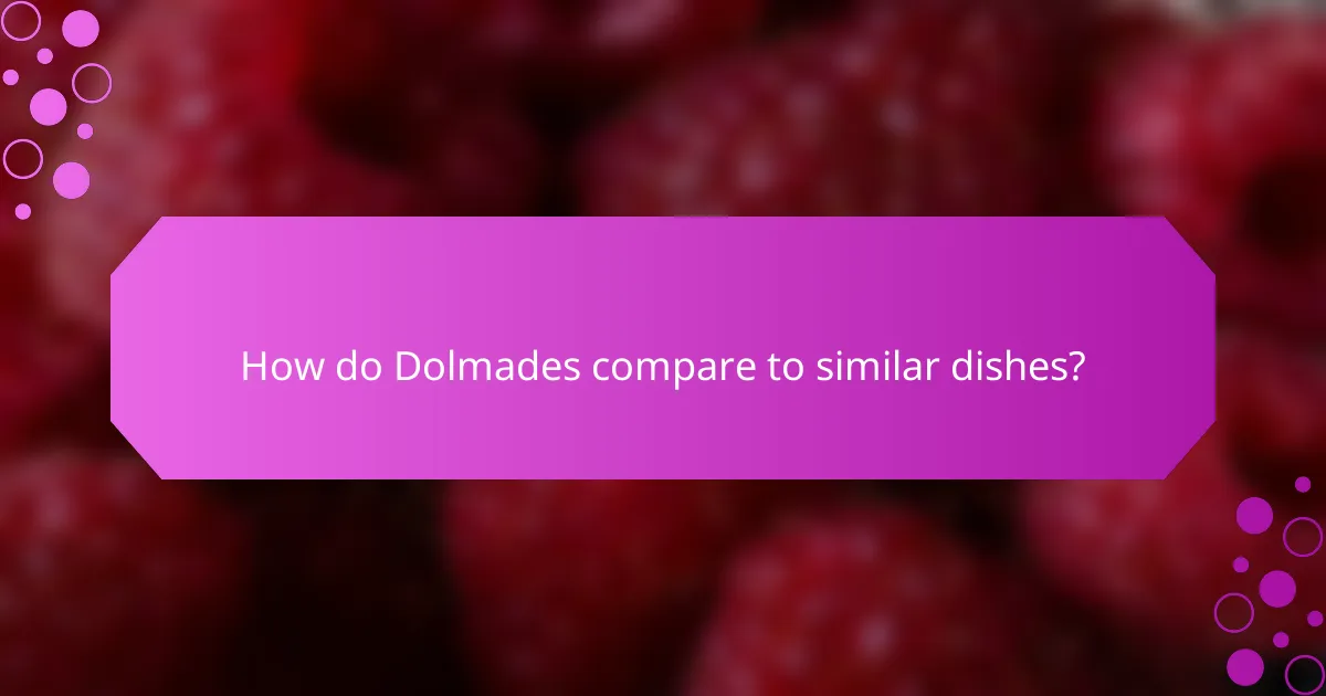 How do Dolmades compare to similar dishes?