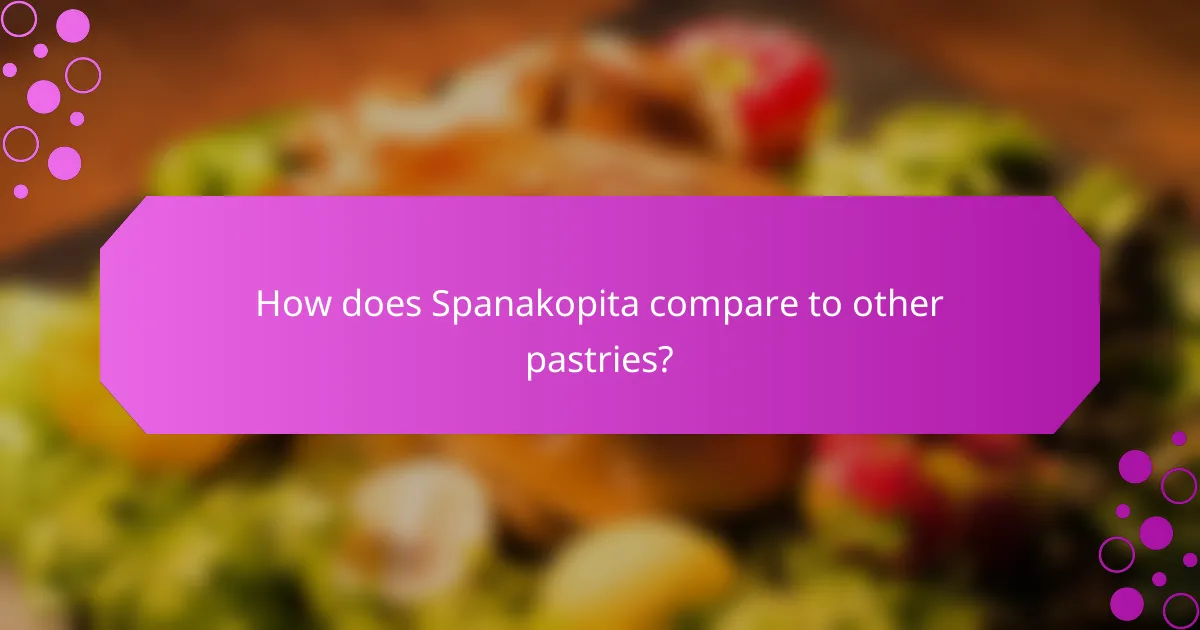 How does Spanakopita compare to other pastries?
